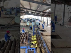 Garis produksi gergaji pita kembar