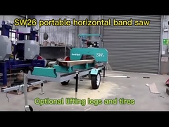 SW26G Portable Band Sawmill Machine Untuk Memotong Kayu