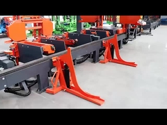 pabrik gergaji pita hidraulik dengan log turner dan pemuatan