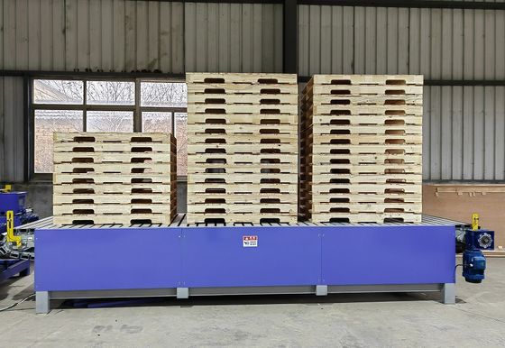 Feeding Pallet Machine Automatic Line Wood Pallet Storage Platform, Wood Pallet Transportation Platform