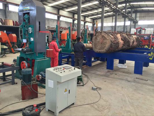 Lumber Sawing Machine Vertical Band Saw Machine with carriage For Sawmill Wood Cutting