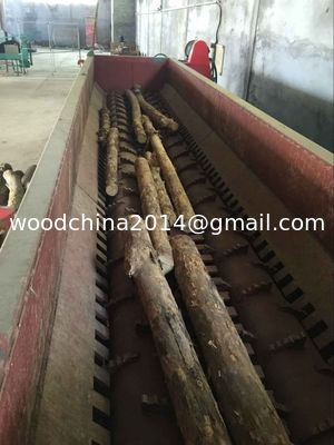 Mesin Pengelupasan Kayu Roller Tunggal Double Roller Furniture Otomatis Electric Wood Debarker