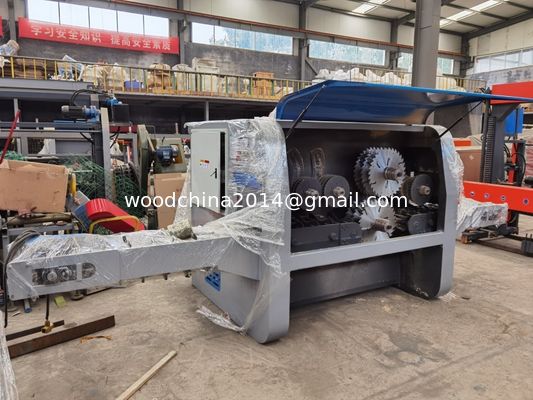 Kayu Log Bulat Multiple Multi Blade Rip Saw wMesin Pemotong Kayu Saw