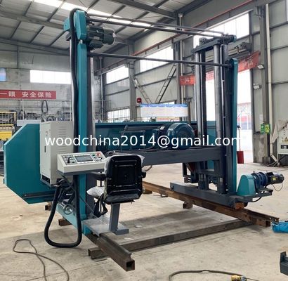 Mesin gergaji pita kayu horizontal kolom ganda MJ2500 Heavy Duty Bandsaw Mill
