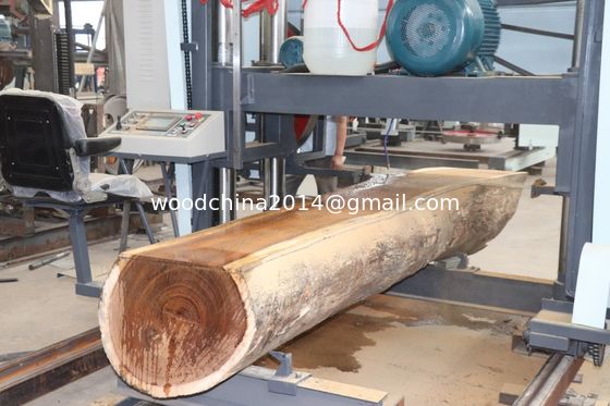China Mesin Pemotong Kayu Karat Besar Portable Horisontal Kayu Band Sawmill