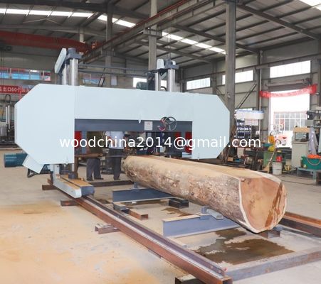 Heavy Duty 100 Inch Horizontal Bandsaw Machine Besar Hard Wood Log Cutting Band Saw