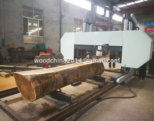 kualitas tinggi Log Wood Processing Sawmill Machine Horizontal Portable bandsaw sawmill Woodworking band Sawmill