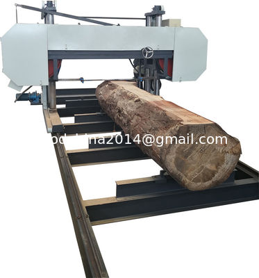 55KW Electric Bandsaw Sawmill 2000mm Heavy Duty 4 stand columns Large Horizontal Log Cutting Saw Mill Machine