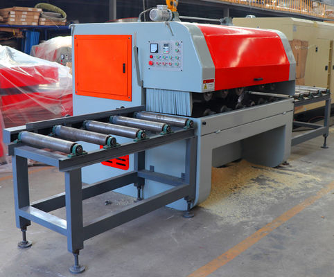 Double Shaft Multi Blade Rip Saw Circular Sawmill Untuk memotong kayu persegi