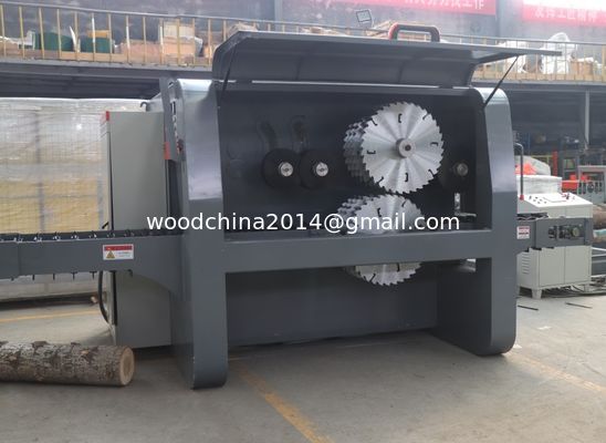 Kayu Log Kayu Multiple Blade Portable Mesin gergaji lingkaran untuk log bulat