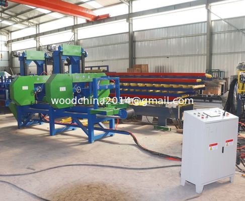 Multi Head Horizontal Resaw Bandsaw,Multi Blade Sawmill Machine 2 3 4 5 6 Kepala Horizontal Resaw Bandsaw