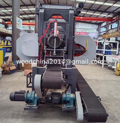 2/3/4/5/6 Kepala Kecepatan Tinggi Otomatis Multi Head Wood Sawmill Dengan Sistem Pemanfaatan Otomatis