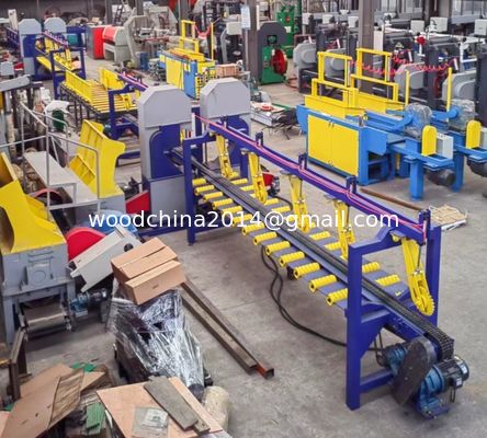 High Precision Woodworking Log Sawmill Wood Cutting Twin Vertical Band Sawmill Mesin