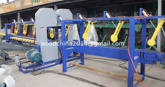 Industrial Sawmills Twin Bandsaw Line Produksi Kayu Produksi Line Pengolahan