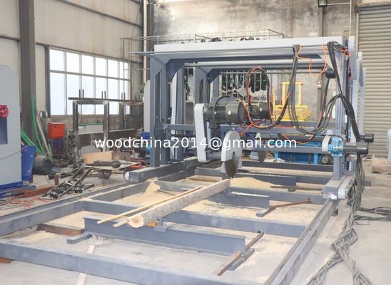 Angle Swing Blade Saw Double Blades Circular Saw, Square Wood Cutting Circular Sawmill Mesin