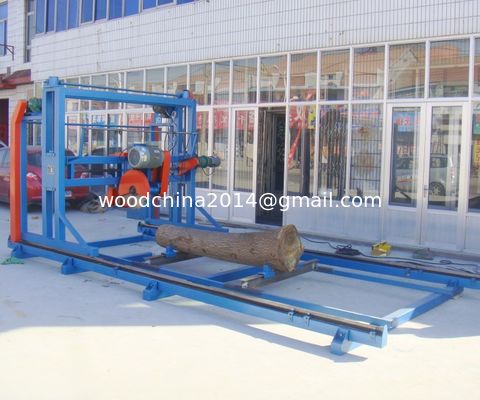 Mesin Gergaji Pemotong Kayu 2000Mm Pisau Ayun Penggergajian Bundar Portabel