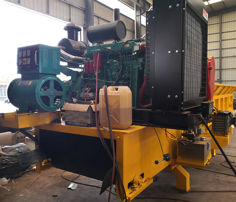 Industri Diesel Wood Crusher Wood Chipper Shredder Dengan Roda Mobile