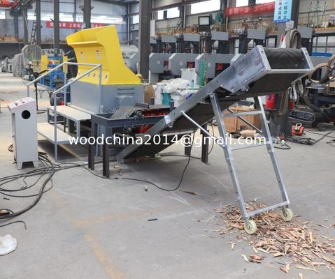 37KW Wood Pallet Crusher Machine Nail Wooden Pallet Crusher Machine With Magnetic