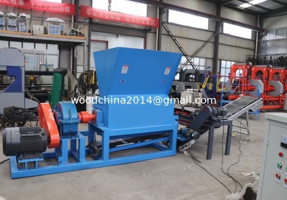 37KW Wood Pallet Crusher Machine Nail Wooden Pallet Crusher Machine With Magnetic