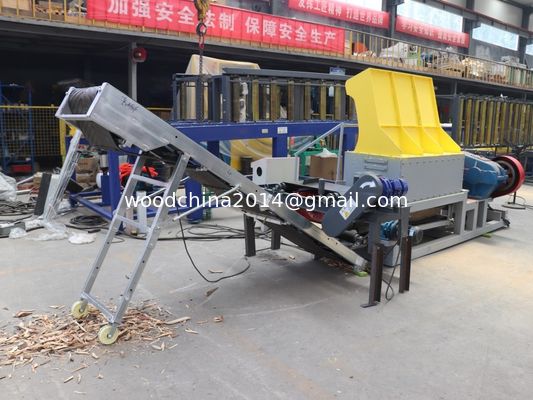 37KW Mesin penghancur palet kayu paku Mesin penghancur palet kayu dengan magnetik