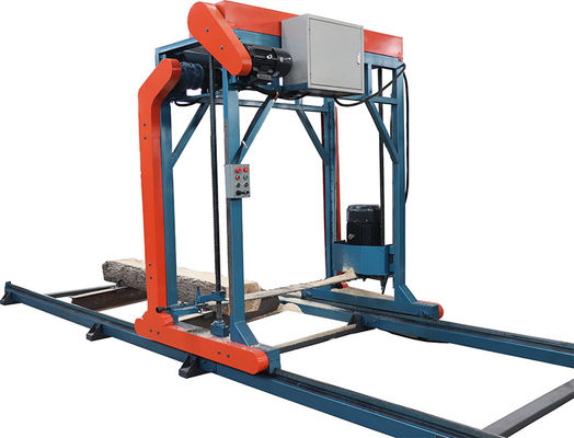 Penggergajian Gergaji Pemotong Horisontal 2m Lebar Portable Chain Saw Mill