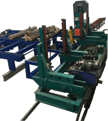 MJ3212B Woodworking Vertical Band Saw Mill Dengan Kereta CNC