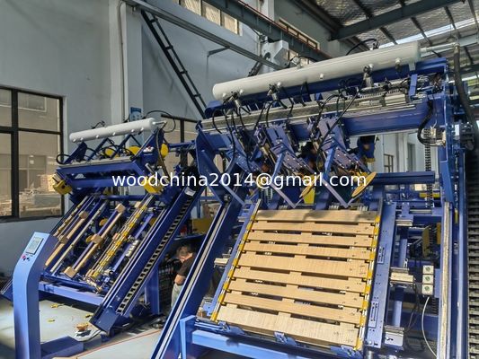 mesin perakitan pallet stringer otomatis euro blok gergaji palet mesin paku palet kayu euro