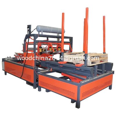 Mesin Pemaku Pallet Kayu Semi-Otomatis dengan mesin pemaku palet kayu Palletizer