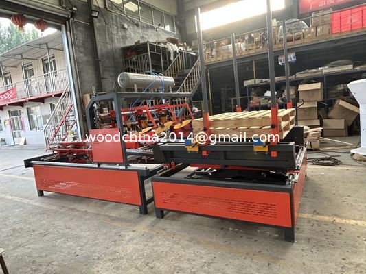 Mesin Pemaku Pallet Kayu Semi-Otomatis dengan mesin pemaku palet kayu Palletizer