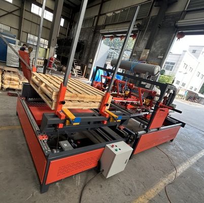 Mesin Paku Pallet Kayu Semi Otomatis Mesin Pallet Denailer 800-1300mm