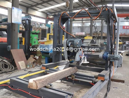 Portable Circular Sawmill, Double Saw Blade Angle Sawmill Pemotong Log