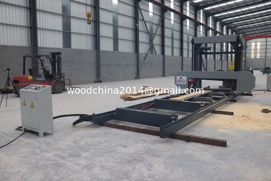 China Pabrik menjual Horisontal Kayu Portable Band Saw Sawmill Log Sawing Machine