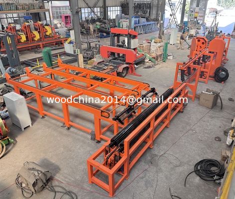 Mesin gergaji kayu CNC Mesin gergaji pita vertikal kembar Mesin gergaji pemotong kayu Log gergaji untuk dijual
