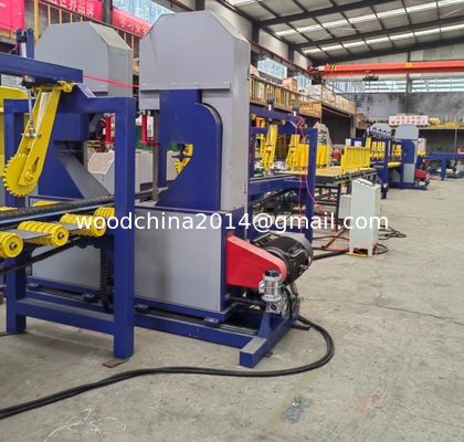 2 Heads Vertical Band Sawmill Small Logs Wood Processing Line With Platform