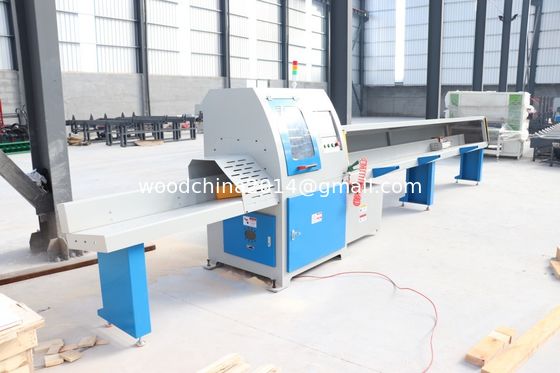 Mesin Palet Kayu otomatis Papan Potong Mesin gergaji Siemens PLC layar sentuh
