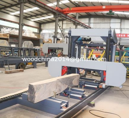 China Pabrik menjual Horisontal Kayu Portable Band Saw Sawmill Log Sawing Machine