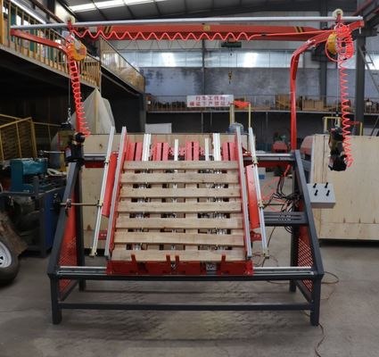 Mesin Pembuatan Blok Palet Kayu Stringer, Mesin Mengayuh Palet, Meja Mengayuh Palet Kayu Pneumatik