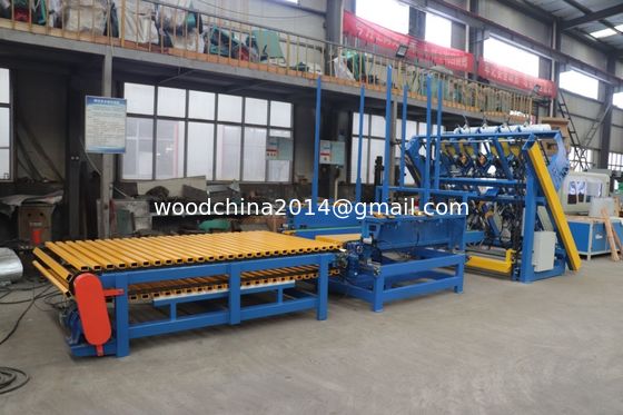 Palet Kayu Nailer Otomatis Kayu Palet Nailing Mesin Produksi Line Dengan Stacker