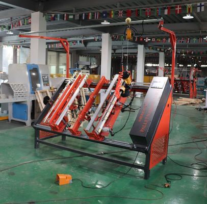 Mesin Pembuatan Blok Palet Kayu Stringer, Mesin Mengayuh Palet, Meja Mengayuh Palet Kayu Pneumatik