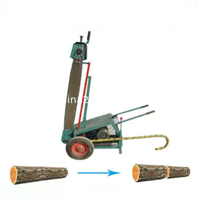 Portable Electric / Gagoline Wood Slasher Big Chain Saw Crosscut Saw Untuk Log Diameter 2,4 Meter