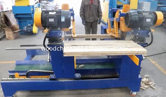 Mesin Pembuat Palet Kayu Profesional Otomatis Double End Trim Cross Cut