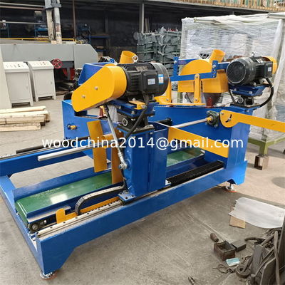 Palet Kayu Patah Blok Kayu Perindustrian Potong Saw Double Head Trim Saw Machine