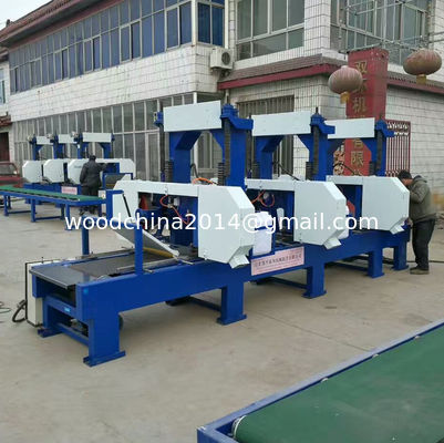 Multi Heads Bandsaw, Mesin Pemotong Kayu Horizontal Resaw, Log Sawmill