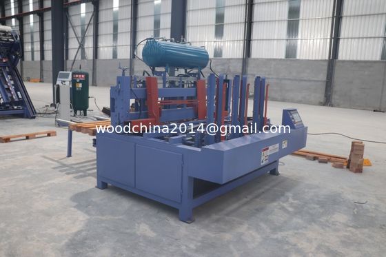 Euro Wood Block Palet Making Machine 4 Stringer w/Stacker Palet Nailer Assembly System (Sistem perakitan paku palet dengan stacker)