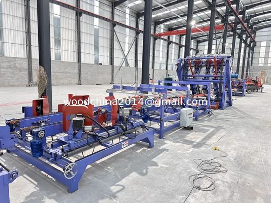500Pallets/Day Otomatis Euro Kayu Palet Membuat Kayu Palet Produksi Line Mesin