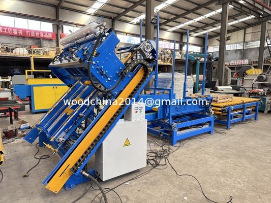 Mesin Pembuat Palet Kayu Stringer Pallets Nailer Palet Kayu Nailing Machine sepenuhnya otomatis