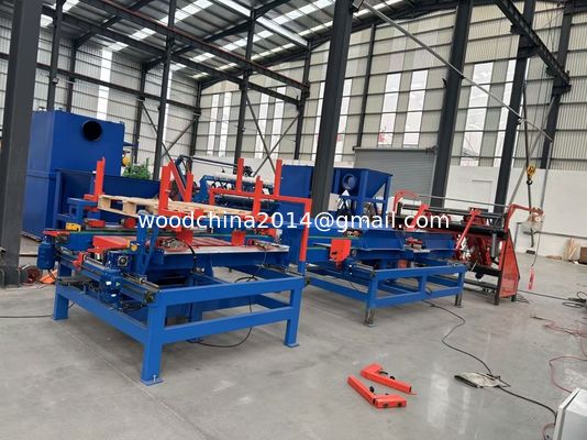 Mesin Penekuk Palet Kayu Semi Otomatis / Garis Produksi Palet Blok Euro