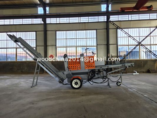 Log Splitter Pertanian Pengerjaan Kayu Dengan 15HP Mesin Bensin Dan Motor Saw 4800rpm