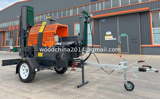 Otomatis Hydraulic Log Splitter Dengan 15HP Mesin Bensin Mobile Wood Splitter