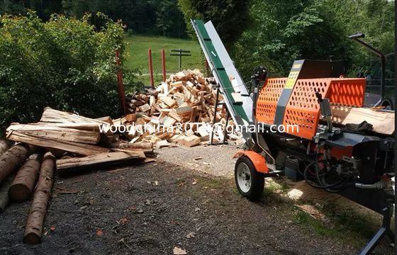 Mesin bensin Mesin bensin Log Splitter Pengolah Kayu Api Kayu yang Disetujui untuk Penggunaan Jalan